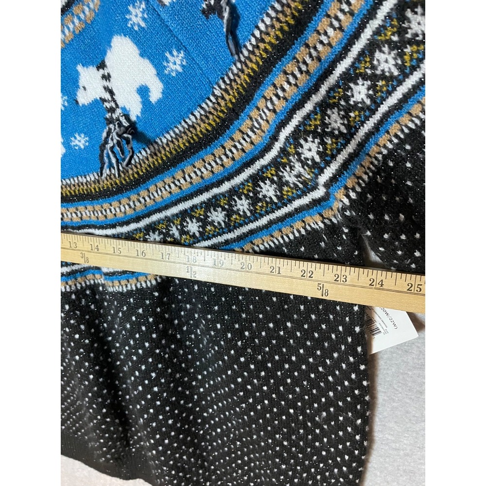 Holiday Time Sweater Womens 2X Polar Bear Christmas North Pole Soft Stretchy - Picture 3 of 8